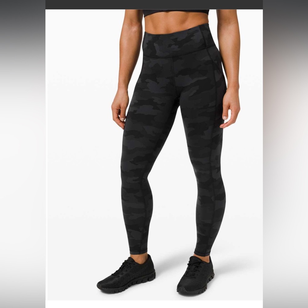 Lululemon Invigorate High-Rise Tight 28" Heritage 365 Camo Deep Coal Size 18